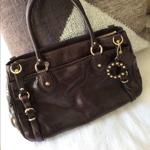 Coach brown leather satchel